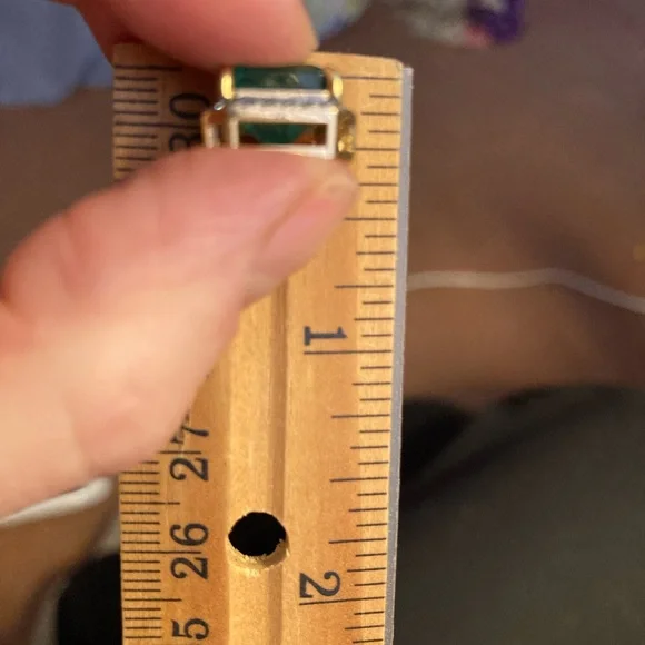 3.19 Carat Natural Emerald 14k diamond charm *CHARM ONLY* - Picture 9 of 16